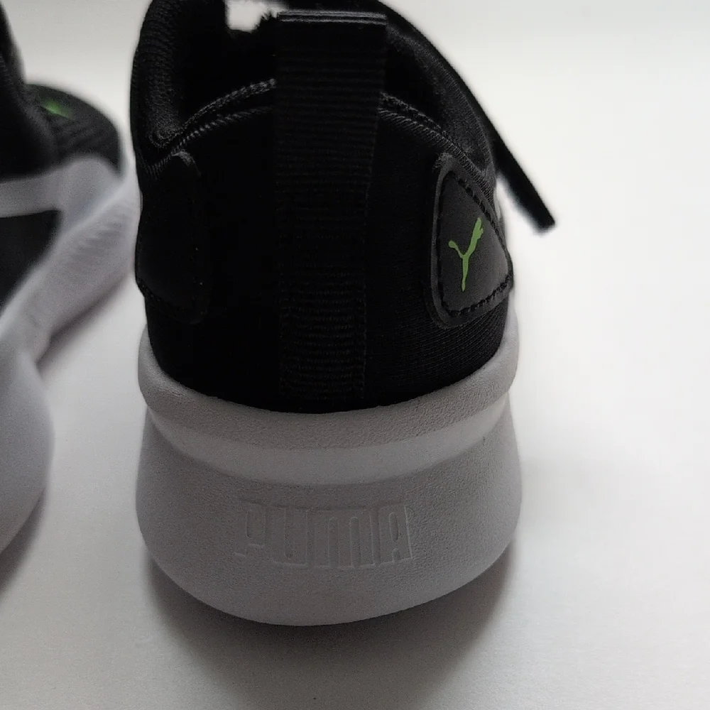 Puma Black and Green Kids Shoes - Picture 6 of 7